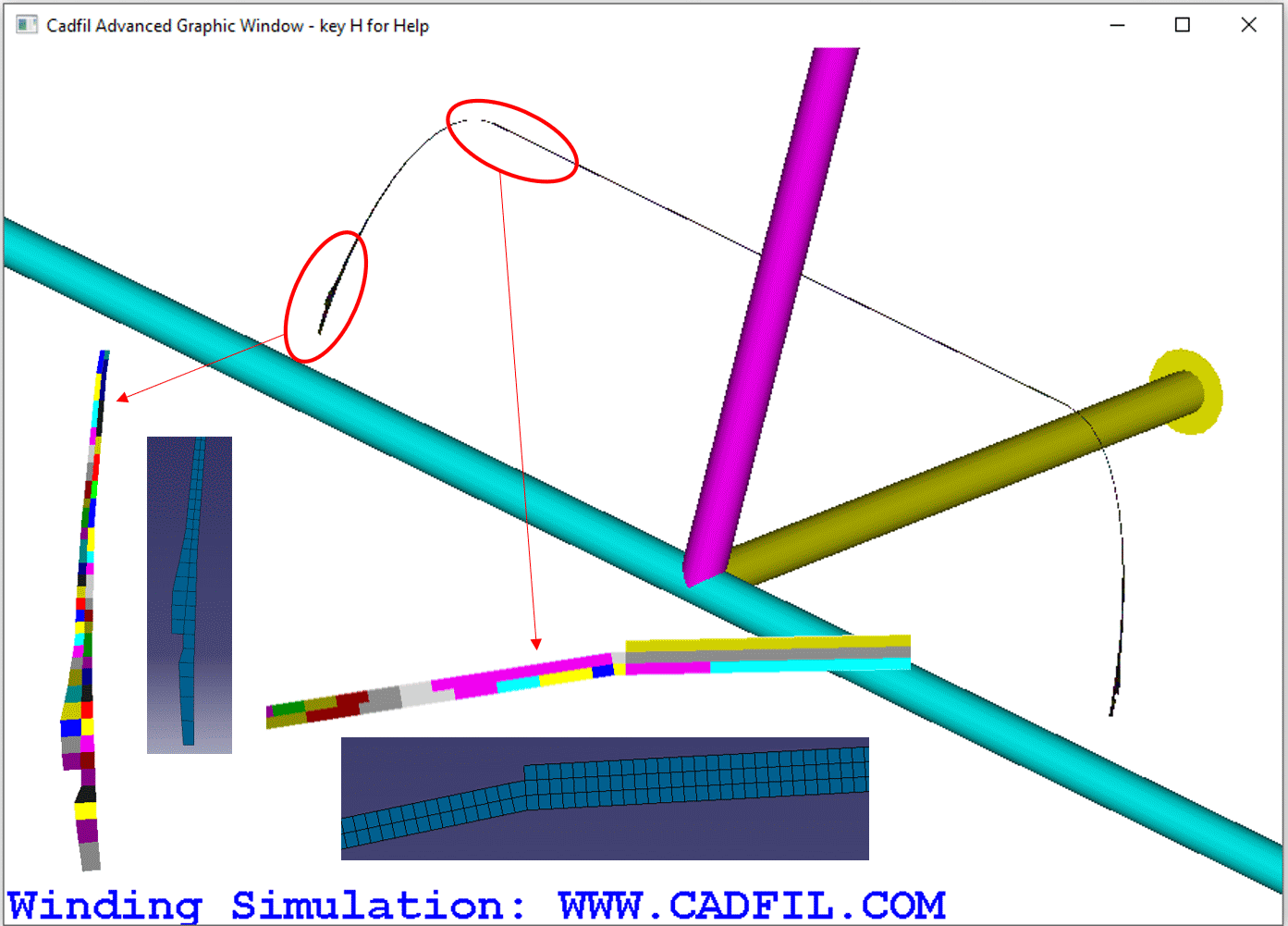 Cadfil axisymmetric fea model