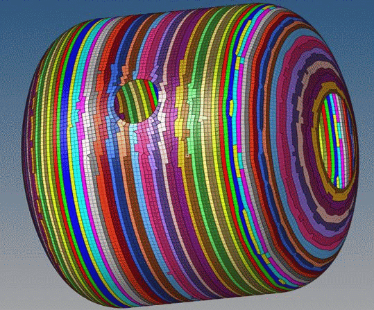 External FEA mesh with Cadfil laminates added