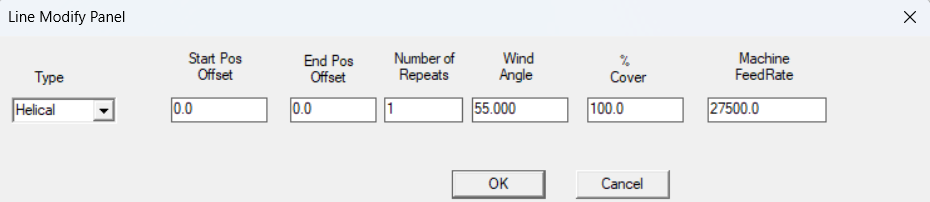 Pipewinder Line add dialog Cadfil Multipipe Line Modify Dialog