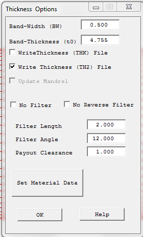 Thickness Dialog