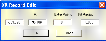 Cadfil Mandrel editor line edit dialog